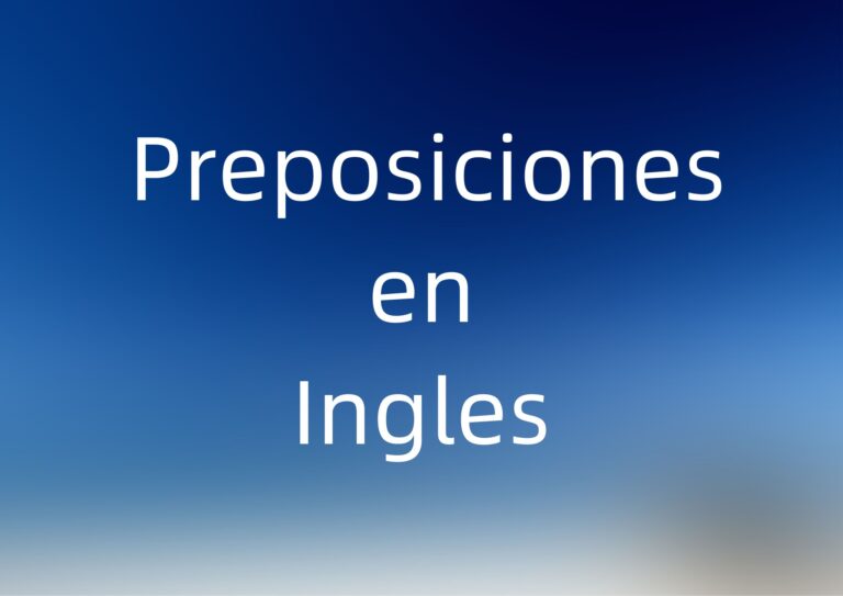 Preposiciones En Inglés